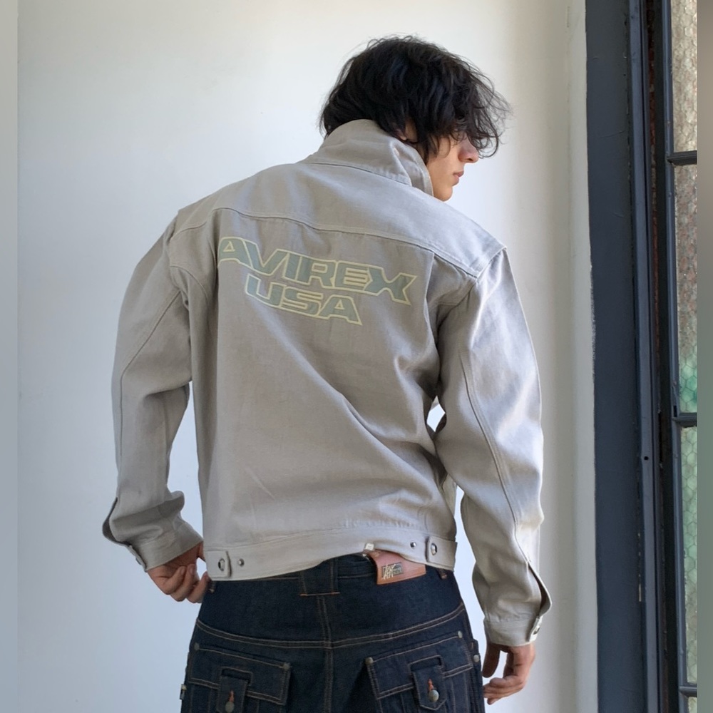 Men's Avirex Lt.Grey Casual Denim Jacket